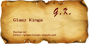 Glasz Kinga névjegykártya